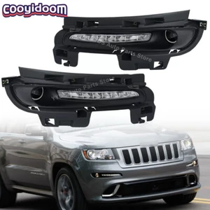 Pair Fog Light Daytime Running Light For Jeep Grand Cherokee SRT8 2012-2016 - Picture 1 of 18