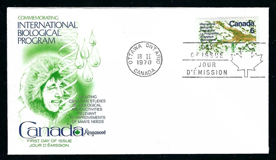 Canada 1971 FDC 6¢ International Biological Program / Kingswood - Image 1 of 1