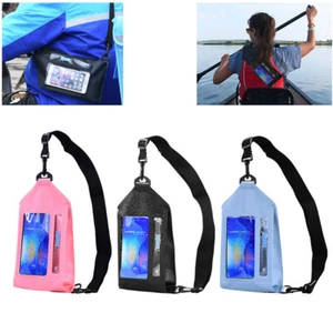 Waterproof Cell Phone Pouch Case Crossbody Bag Waist Chest Strap Storage Purse - Picture 1 of 12