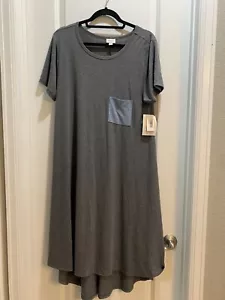 Neu mit Etikett LuLaRoe Carly KLEID grau große Achsel zu Achsel 20” hohe/tiefe Länge 47” - Bild 1 von 7