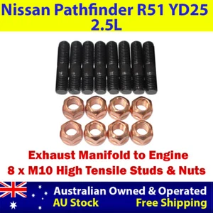 High Tensile Exhaust Manifold Stud Kit For Nissan Pathfinder R51 YD25 2.5L - Picture 1 of 5
