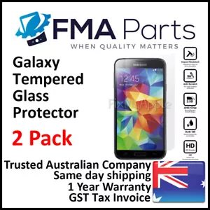 2 x Samsung Galaxy S3 S4 S5 S6 S7 Tempered Glass Screen Protector Guard Clear - Picture 1 of 3