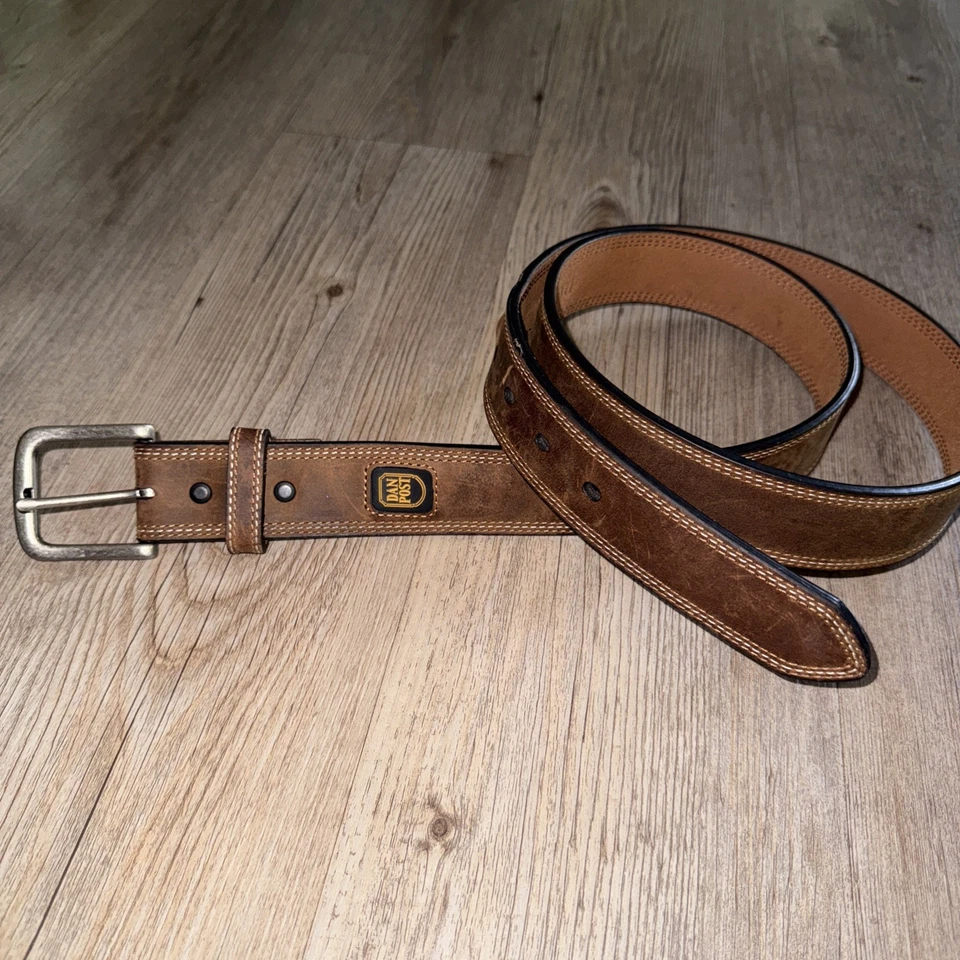Cinturón de Trabajo Dan Post Western Marrón Top Grano Cuero Cinturón Hebilla Extraíble Talla 44 Foto 1 de 4