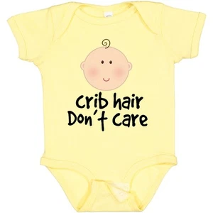 Inktastic Crib Hair Dont Care Funny Baby Clothes Baby Bodysuit New One-piece - Picture 1 of 10