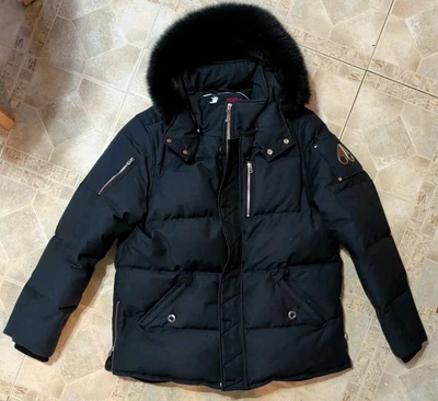 Moose Knuckles 3Q Men's Jacket Size XXL - Navy W/Black - Down + Fur - Image 1 of 4