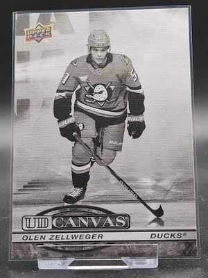 OLEN ZELLWEGER C9 2025-26 Upper Deck Black & White UD Canvas Anaheim Ducks - Image 1 of 2