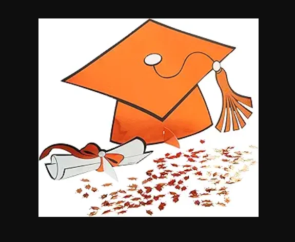 Kit Decoración Mesa 10 Piezas Naranja Graduación Amscan Foto 1 de 1