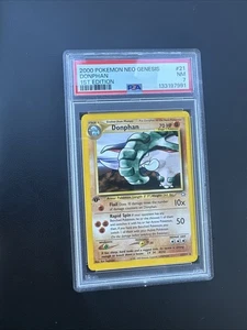 Pokémon TCG Donphan Neo Genesis 21/111 1. Edition PSA 7 - Bild 1 von 2