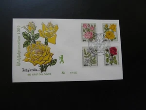 flowers roses Fur die Wohlfahrt semi-postals FDC Berlin 1982 - Picture 1 of 1