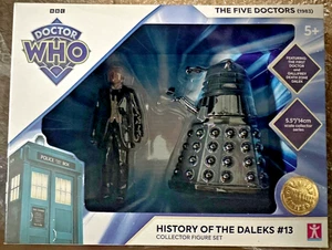 HISTORY OF THE DALEKS Set 13 THE FIVE DOCTORS Doctor Who B&M Figures NEW - Picture 1 of 3
