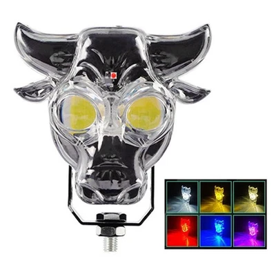 Motorcycle Spotlight LED Headlight with Fast Flashing Signals for Safety - Image 1 of 4