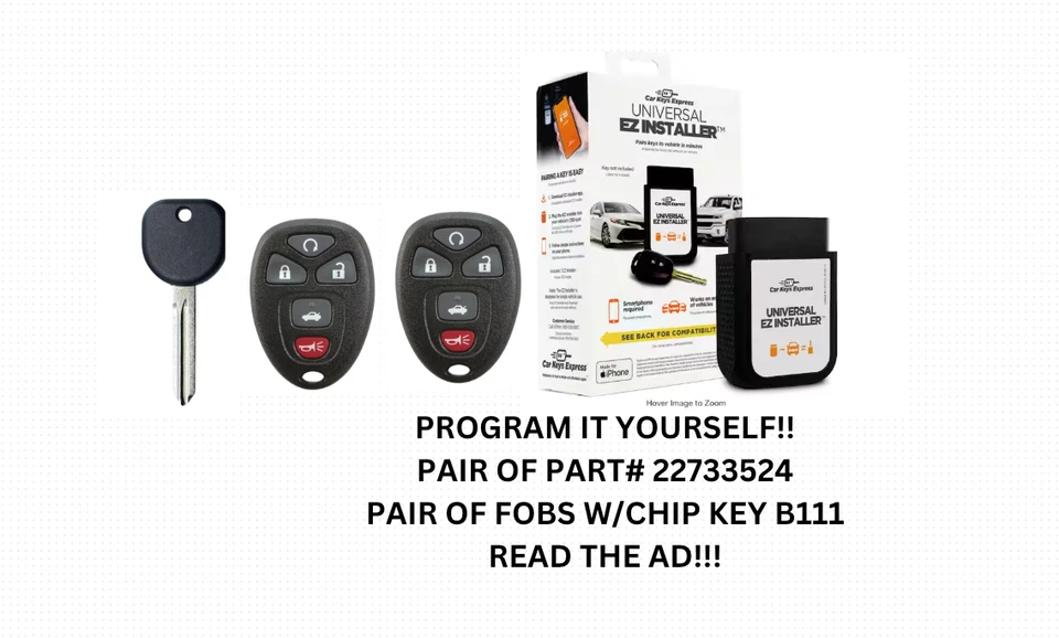 PAQUETE HÁGALO USTED MISMO GM ARRANQUE REMOTO SIN LLAVE ENTRADA FOB TRANSMISOR 22733524 ¡HERRAMIENTA INCLUIDA! Foto 1 de 1