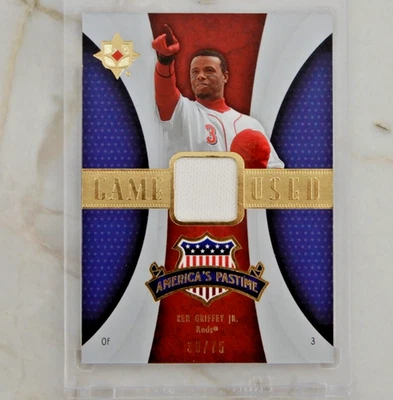 Ken Griffey Jr 2007 Upper Deck Ultimate Collection #PM-KG Game Relic!  /75 - Image 1 of 2