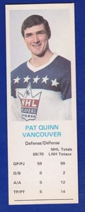 MINT Low Start Bid 1970 DAD'S COOKIES HOCKEY PAT QUINN VANCOUVER CANUCKS MINT - Picture 1 of 2