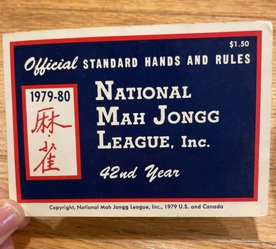 1979/80 MAHJONG NATIONAL MAH JONGG LEAGUE OFFICIAL HANDS RULES EXCELLENT COND - Image 1 of 3