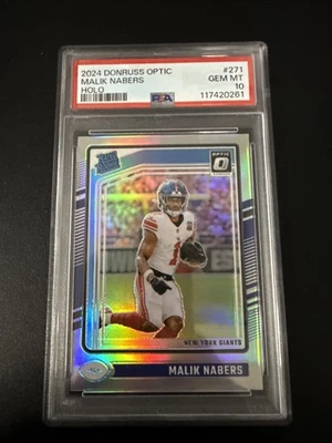 2024 Panini Donruss Optic - Rated Rookie Malik Nabers #271 Holo Prizm (RC) 💎 - Image 1 of 2