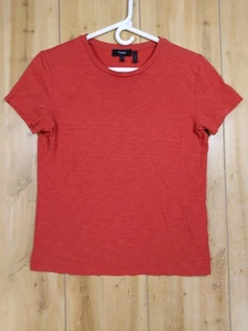 Theory Damen Tiny Tee T-Shirt Gr. L Terrakotta Rot Slub Strick Modal Mischung Top - Bild 1 von 12
