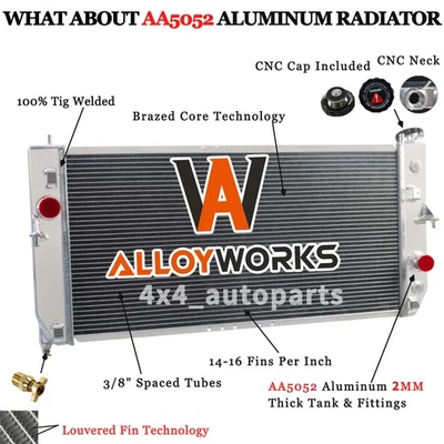 3Rows Radiator For 2000-2005 2001 02 03 Buick LeSabre Pontiac Bonneville 3.8 V6 Foto 1 de 4