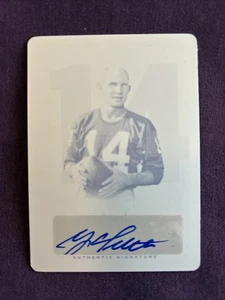 Leaf Legends Of Sport Y.A. 2012 Placa de impresión Tittle Auto 1/1 cian.  HOF - Imagen 1 de 2