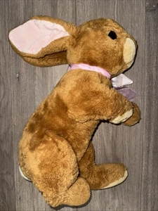 VTG Commonwealth Bunny Rabbit 2002 Jumbo 17” Plush Floppy Ears Pink Bow 🎀🐰 - Picture 1 of 8