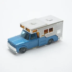 HUSKY FORD CAMPER F350 VINTAGE 1964 TO 1969 TOY TRUCK GREAT BRITAIN EARLY BLUE - Picture 1 of 7