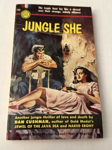 1953 Jungle She Novel Dan Cushman Paperback Mystery Gold Medal Book MM9 - Picture 1 of 7