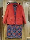 Red and blue monsoon dress size 12 with matching red jacket