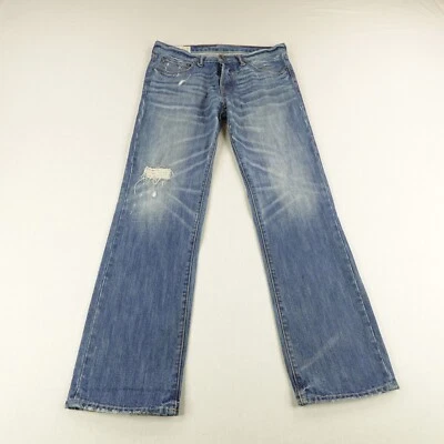 Abercrombie Fitch Jeans Mens 32x32 Denim Horton Button Fly Distressed Faded Y2K - Image 1 of 4