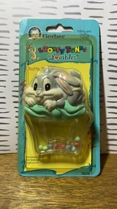 Vintage Gerber Looney Tunes Baby Bugs Bunny Rattle Baby Toy - Infant 1994 NOS - Picture 1 of 7