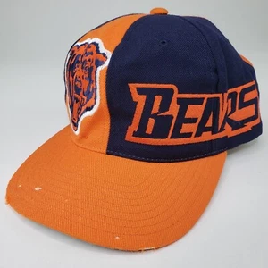 Vintage 90s Chicago Bears American Needle Split Wool Snapback Hat Cap NFL Team - Picture 1 of 17