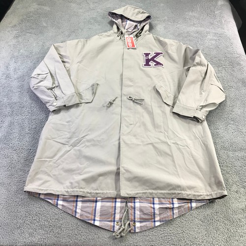 KENZO Giacca Uomo Media Felpa con Cappuccio Varsity Parka Cappotto Giacca Snap Full Zip Plaid