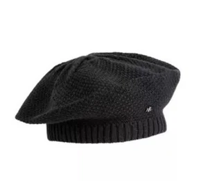 LAUREN RALPH LAUREN Core Texture Knit Beret Hat Black  $48 - Picture 1 of 2