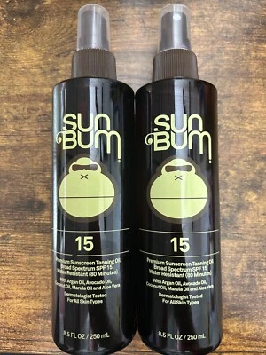 Sun Bum Premium Tanning Oil SPF 15 Moisturizing Broad Spectrum 2 Pack - Image 1 of 2