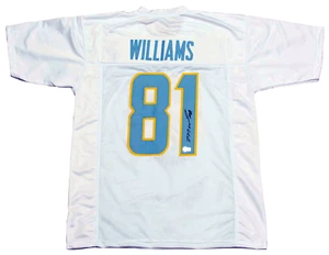 MIKE WILLIAMS AUTOGRAPHED SIGNED LOS ANGELES CHARGERS #81 WHITE JERSEY BECKETT - Picture 1 of 1