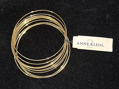 Anne Klein 10 薄金色手镯手链套装 — 第 1/3 张图片