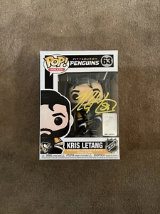 Kris Letang Autographed Funko Pop Pittsburgh Penguins - Picture 1 of 18