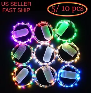 5-10 PCS 3M 10ft LED Fairy String Lights Starry Rope Copper Wire Lights Battery - Picture 1 of 20
