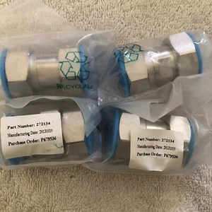 FOUR Amphenol RF 272134 RF Adapters In Series 7/16 Straight Plug to Plug Adapter - Picture 1 of 5