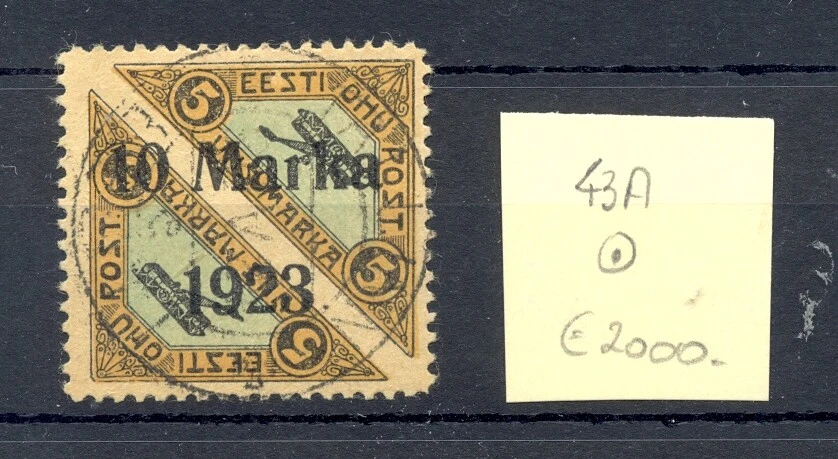 ЭСТОНИЯ 1923 MI # 43 A--CV € 2000 -Б/У - VF  - Изображение 1 из 1