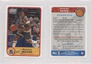 2003-04 Bazooka Mini Desmond Mason #93