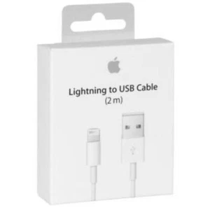 Apple Datenkabel Ab Lightning Zu USB Original Länge 2MT Farbe Weiß - Bild 1 von 1