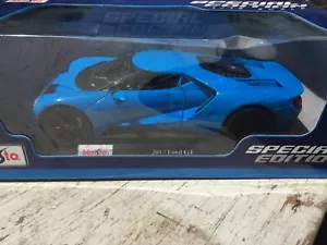 Maisto ERTL auto pressofuse scala 1:18 Ford GT BLUe RARO - Foto 1 di 1