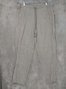 J Jill Pants Womens Medium Tall Beige Love Linen Straight Leg Beachy Lagenlook - Picture 1 of 10