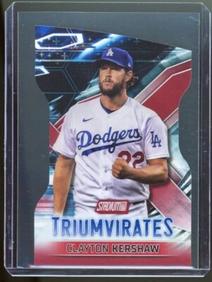 CLAYTON KERSHAW 2023 Topps Stadium Club SP Red Chrome Triumvirates Die Cut Card - Image 1 of 2
