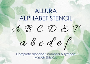 Alphabet Letter Stencil cut from Mylar complete alphabet numbers and symbols - Imagen 1 de 5