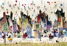 Sue Howells - *Tip Toe Through Tulips* Mounted Limited Edition Print