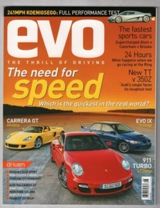 Evo Car UK Magazine Porsche 997 Turbo & Carrera GT August 2006 080320nonr - Imagen 1 de 1