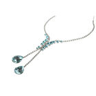 Naszyjnik wisiorek Kolczyki Zestaw biżuterii, różowy, niebieski Kryształy Swarovskiego poniżej 30 £