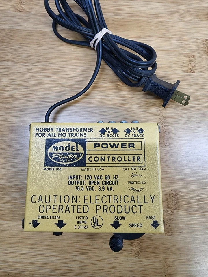 Model Power 100 Vintage 1977 Ho Scale Train Controller - Image 1 of 4