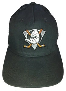 47 Brand Anaheim Mighty Ducks Snap Back Mesh Back Cap NHL Embroidered Black - Picture 1 of 11